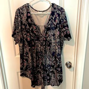Women’s 3xl pleated front tunic top